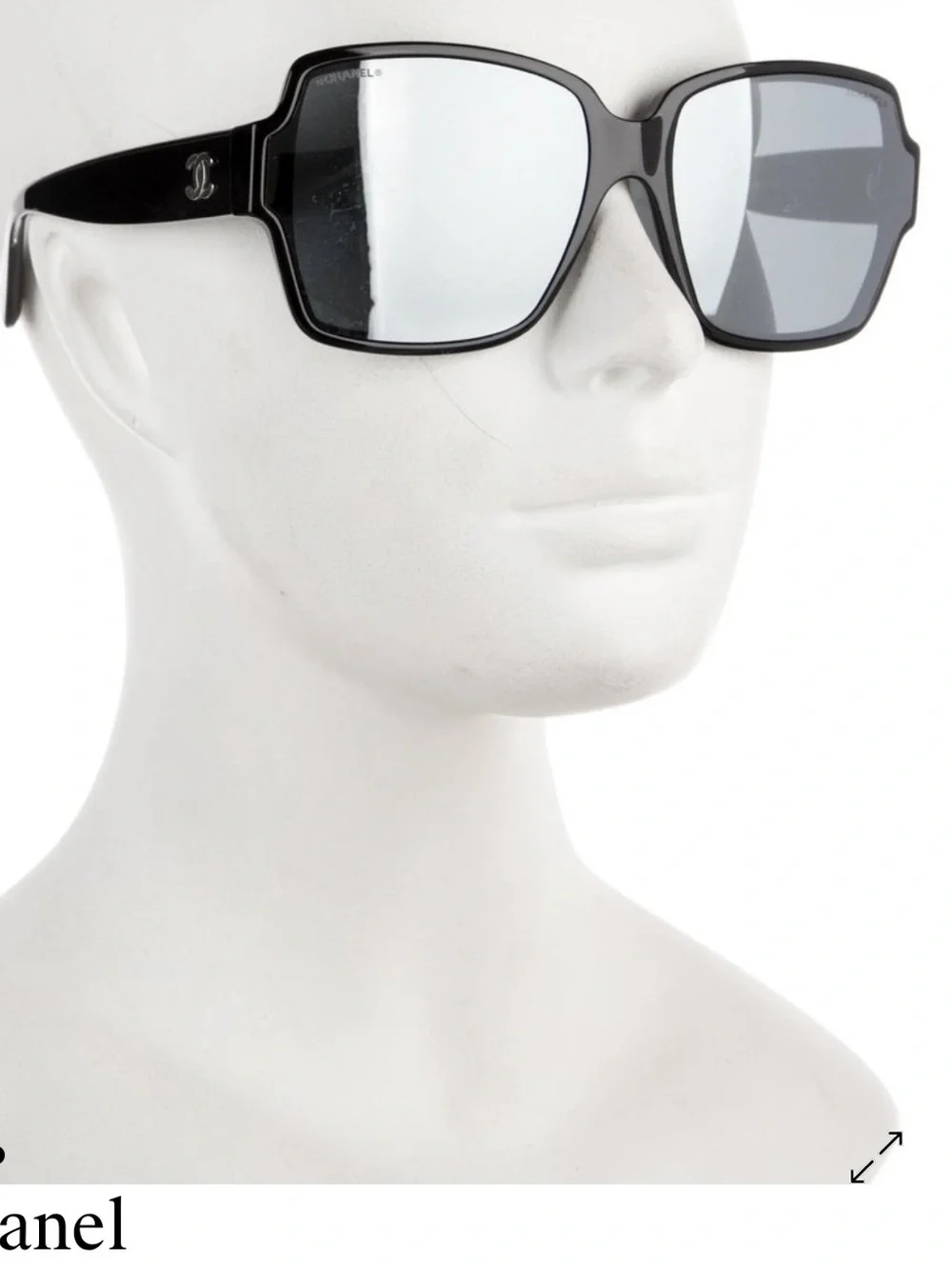 Chanel Women’s Black Oversized Sunglasses